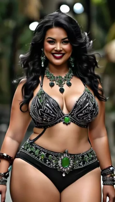 AI Video from prompt: Cute Lusty smile and walking like a model