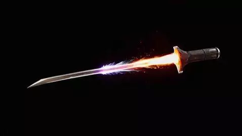 AI Video from prompt: A futuristic blade/sword. Inspired by lightsaber