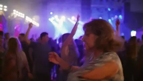 AI Video from prompt: Create a video of grannies dancing as if they we