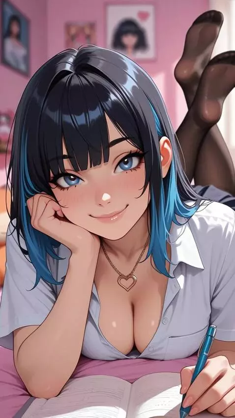 AI Video from prompt: beautiful girl gazing lovingly at viewer, flirta