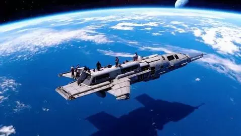 AI Video from prompt: Mass effect в стиле ретро футуризма 80-ых
