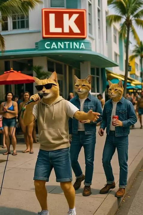 AI Video from prompt: Canta,bailan suave ,cinematografico,camara se al