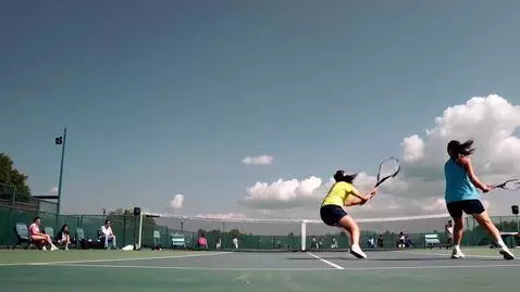 AI Video from prompt: Girls playing Tennis hott