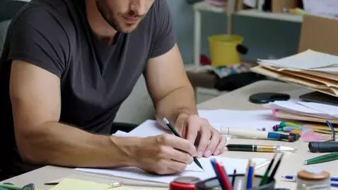 AI Video from prompt: A man show creativity