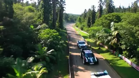 AI Video from prompt: NASCAR race thought the Amazon