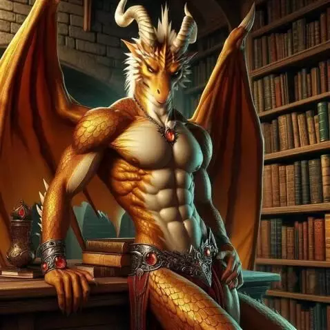 AI Video from prompt: Dragon dude stands proud with a smile and a wave