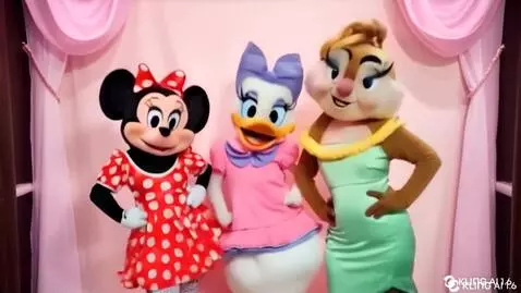 AI Video from prompt: three mascot characters, open hands on hips, sha