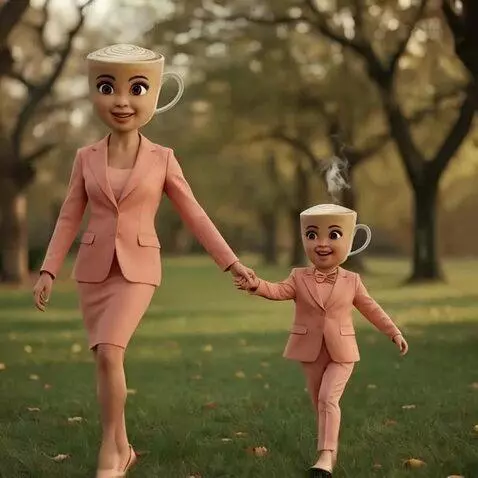 AI Video from prompt: Cinematic 3D animation of a cappuccino-headed mo
