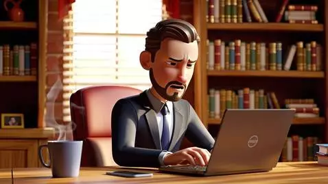 AI Video from prompt: A 3D-drawn man is working on a laptop. Suddenly,