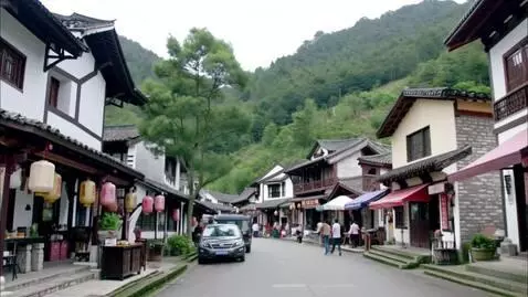 AI Video from prompt: Local restaurants in village