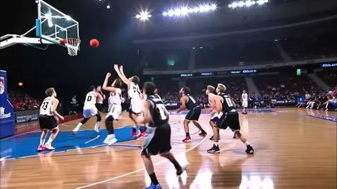 AI Video from prompt: Shooting stars in a basketball game