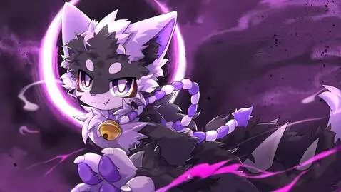 AI Video from prompt: A cute yet mysterious chibi feline creature with