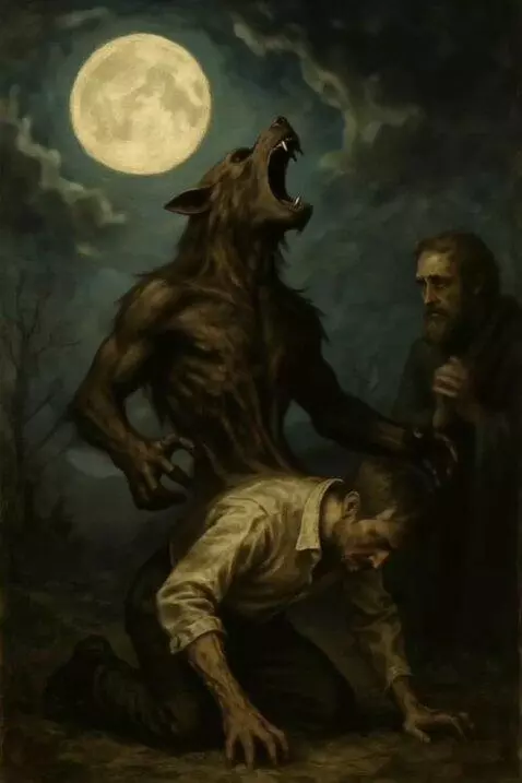 AI Video from prompt: The holy man drove th beast out of the cursed ma