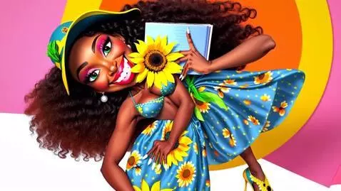 AI Video from prompt: Create a vibrant, airbrushed, urban-style cartoo