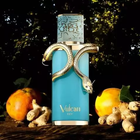 AI Video from prompt: Luxury perfume commercial. The golden snake slow