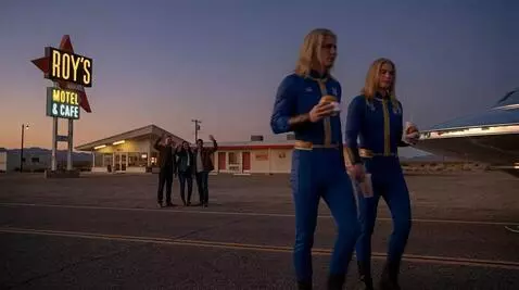 AI Video from prompt: the 2 tall Blonde  Extraterrestrials, one woman 