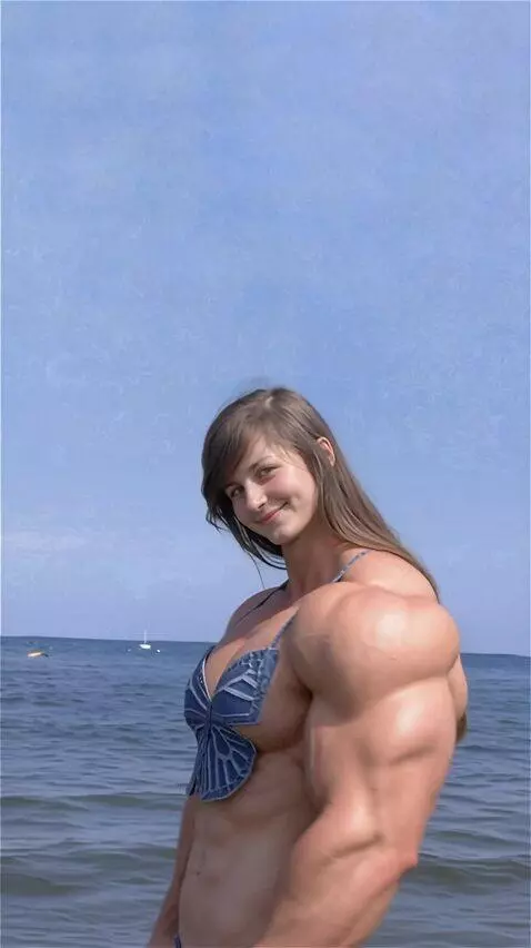 AI Video from prompt: This person is a 7-foot-tall 18-year-old girl th