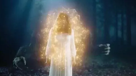 AI Video from prompt: The monster turned into a beautiful young woman.