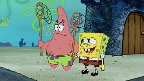 AI Video from prompt: Spongebob Slaps patrick on his head