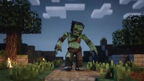 AI Video from prompt: Minecraft1 from the mobs
