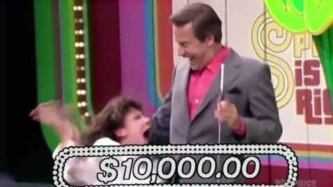 AI Video from prompt: The contestant goes crazy because she won a Sony