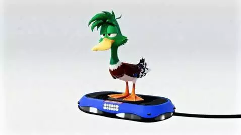 AI Video from prompt: Dax Mallard is using the vibrating massager mach