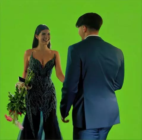 AI Video from prompt: prom, celebration, joy, love, green screen