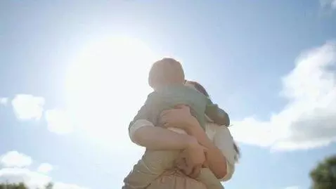 AI Video from prompt: A young woman and a child of 3 years of Slavic a