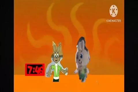 AI Video from prompt: Bunny tornado bunny screaming run tornado