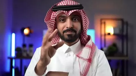 AI Video from prompt: A close-up shot of a Saudi man in a white thobe 