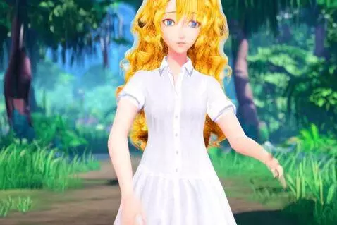 AI Video from prompt: annora american anime 3d fantasy jungle white gi