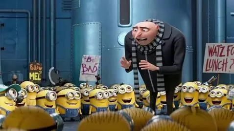 AI Video from prompt: The minion and gru and minion are goofing around