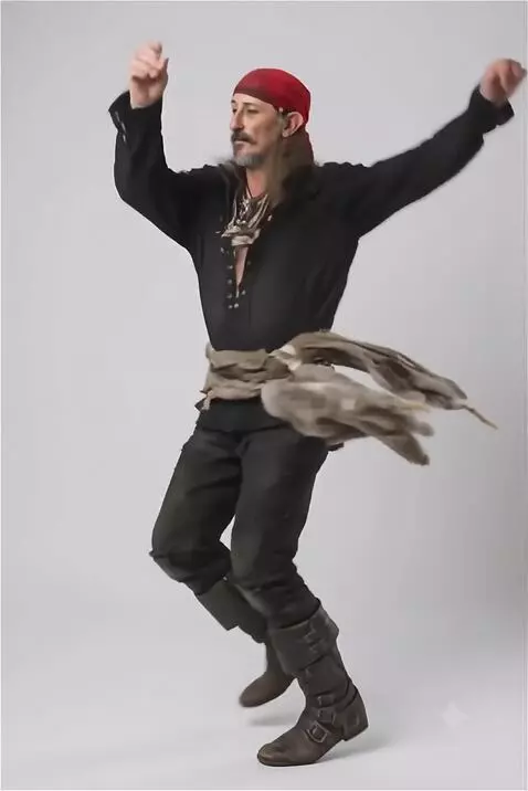 AI Video from prompt: *Background is a dark old pirate boat. as he dan