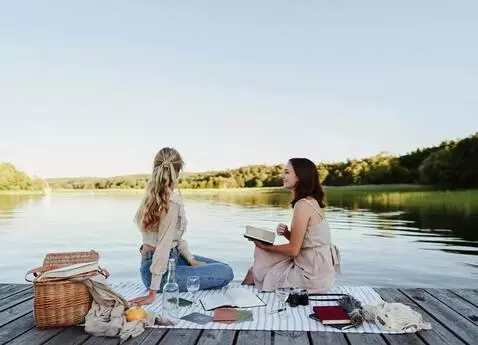 AI Video from prompt: Add a slight natural movement of the water in th