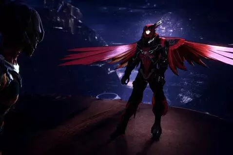 AI Video from prompt: phoenix anime 3d military vs aliens game trailer