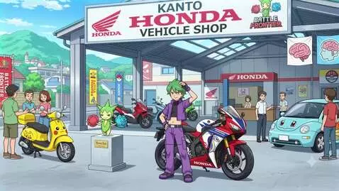 AI Video from prompt: Drew at Kanto Honda Vehicle Shop. Drew says "Get