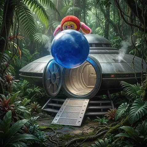 AI Video from prompt: goes down the ramp and releases the sphere. the 
