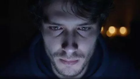 AI Video from prompt: A slow, intimate dolly-in shot on a customer's f