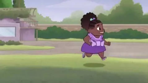 AI Video from prompt: The black girl runs to the grass and starts burr