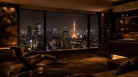 AI Video from prompt: Animate this luxury Tokyo hotel suite background