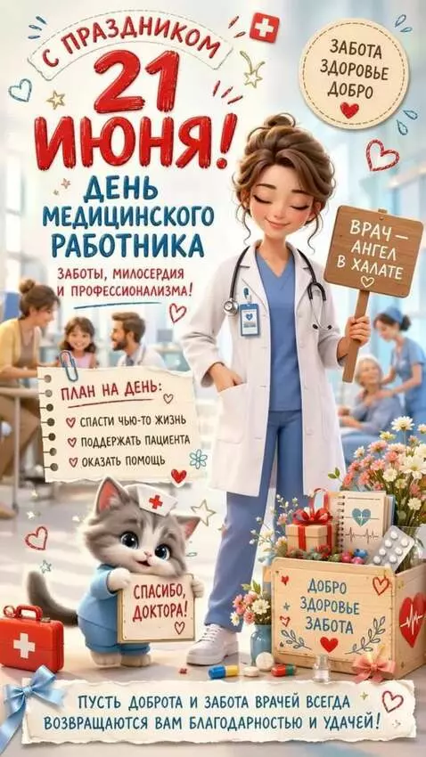 AI Video from prompt: The Cat dances, and the Doctor smiles and takes 