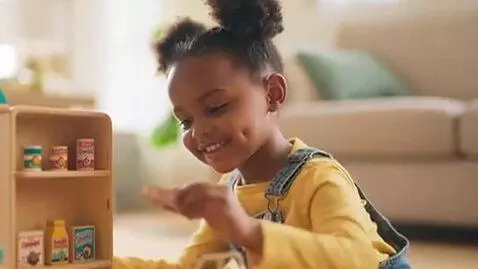 AI Video from prompt: A beautifully crafted wooden mini grocery playse