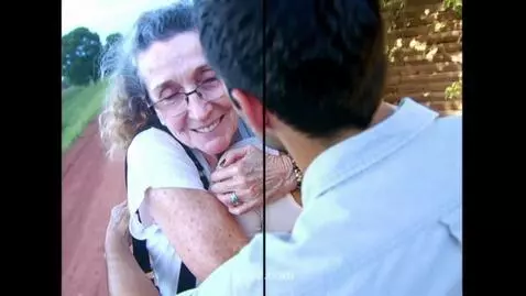 AI Video from prompt: An attractive young man hugs and kisses the wome