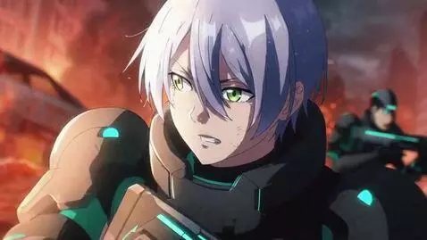 AI Video from prompt: eward anime 3d aliens vs military game trailer