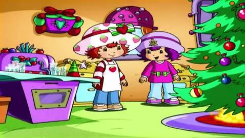 AI Video from prompt: Strawberry Shortcake and Cherry Jam are making c