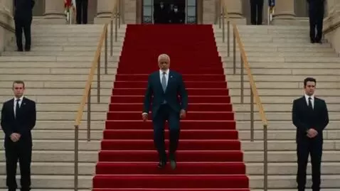 AI Video from prompt: A male political pm modi leader in formal dark s