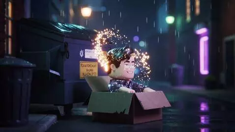 AI Video from prompt: Roblox character style, low‑poly, blocky avatar,