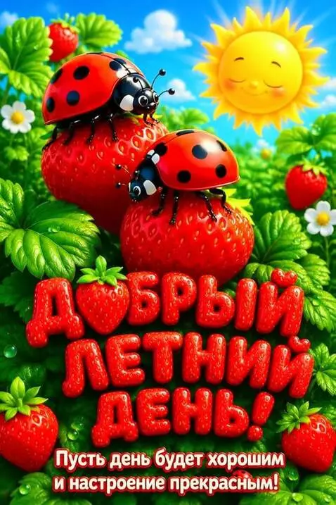 AI Video from prompt: The Sun moves and smiles, and Ladybugs crawl on 