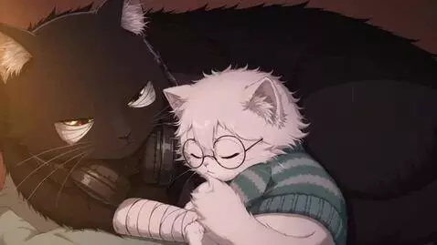 AI Video from prompt: A cozy and heartwarming anime-style scene inside