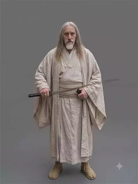 AI Video from prompt: Have him practicing the sword